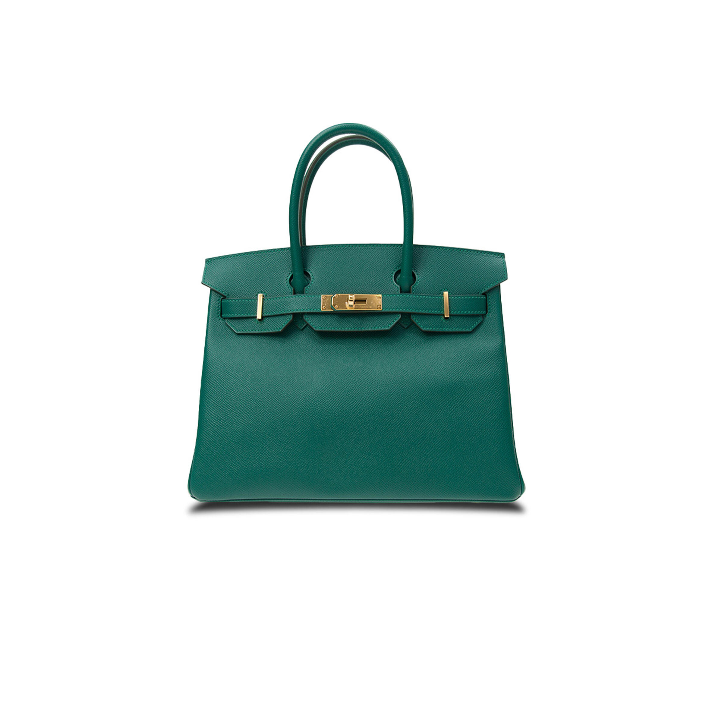 H**me5 BIRKIN 30 EPSOM VELVET GREEN GOLD BUCKLE BAG BK30Z6EPGP (30*23*15cm) Master Quality